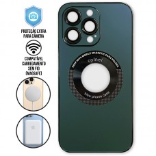 Capa iPhone 13 Pro Max - Vidro Metallic Magsafe Cangling Green
